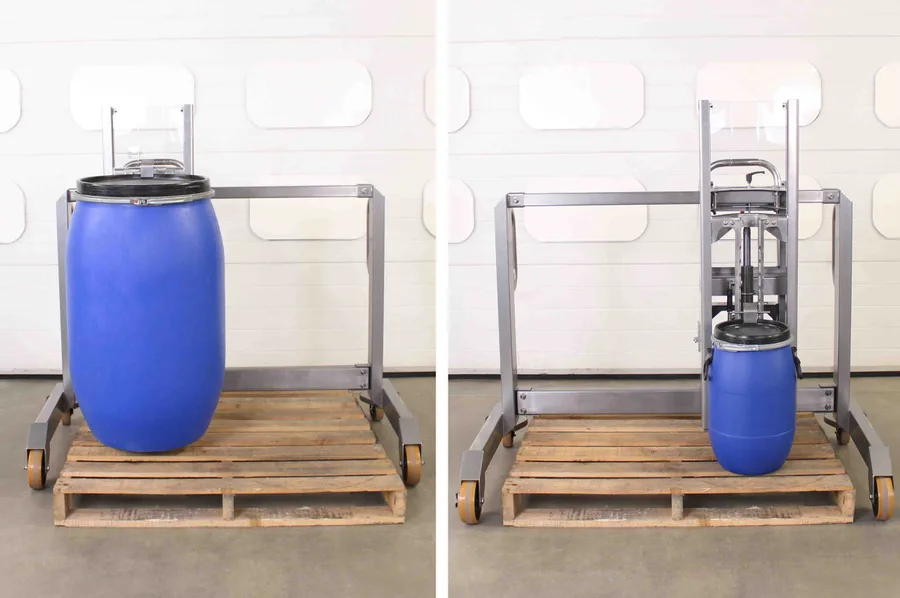 Stainless Steel Drum Unloader DTP04-R500-1250-SS - Image 3